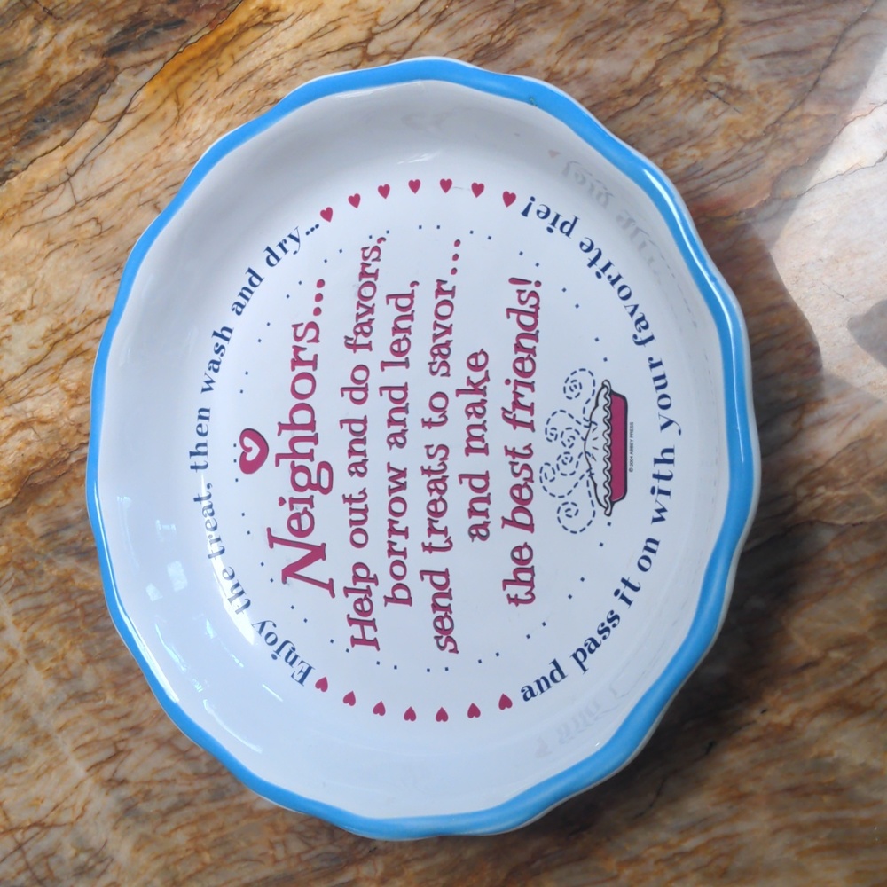 ABBY PRESS Neighbors Pie Plate dish